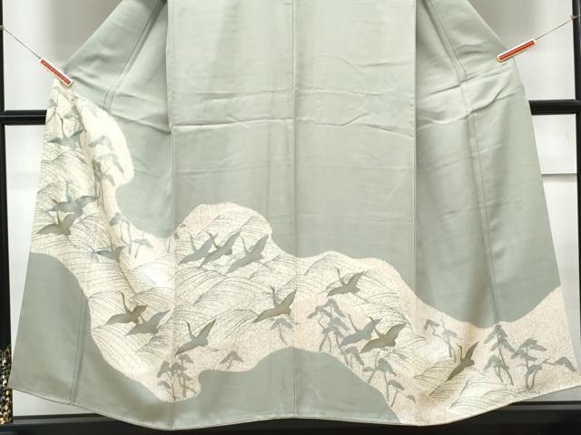 平和屋着物■訪問着 刺繍 道長飛鶴文 金彩 正絹 逸品 CABD5460th
