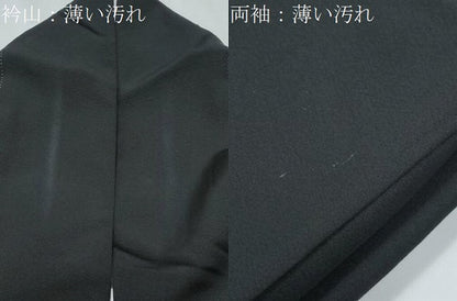 平和屋着物■豪華黒留袖　駒刺繍　地紙御所車花文　金彩　正絹　逸品　CABD5464th