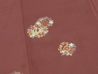 平和屋着物▼訪問着 総刺繍 竹屋町刺繍 正倉院花鳥文 金銀糸 正絹 逸品 CABD5479th