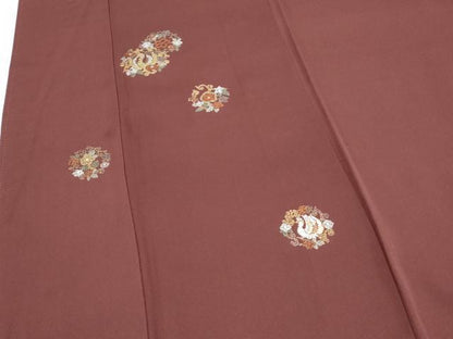 平和屋着物▼訪問着 総刺繍 竹屋町刺繍 正倉院花鳥文 金銀糸 正絹 逸品 CABD5479th