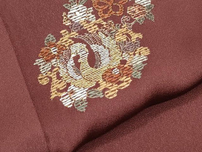 平和屋着物▼訪問着 総刺繍 竹屋町刺繍 正倉院花鳥文 金銀糸 正絹 逸品 CABD5479th