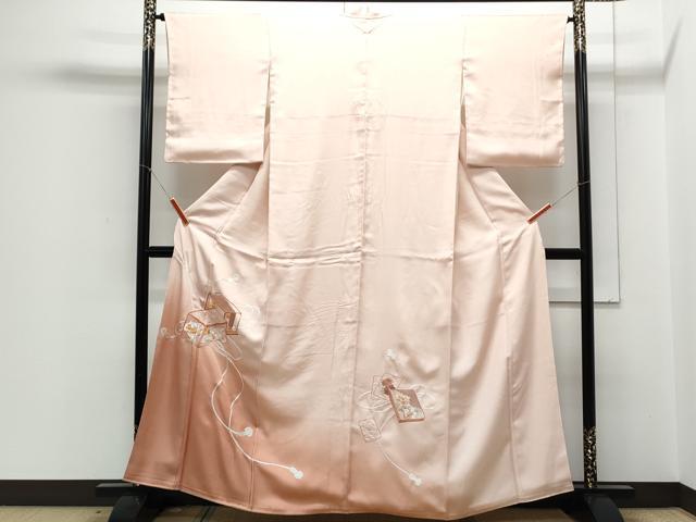 平和屋着物▼中国三大刺繍 相良刺繍 総刺繍 色留訪問着 文箱花文 暈し染め 正絹 逸品 CABD5506th