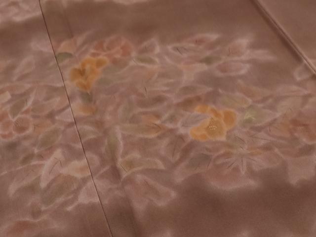 平和屋着物▼訪問着 草花文 暈し染 金彩 正絹 逸品 CABD5522th