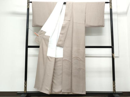 平和屋着物▼訪問着 地紋起こし 立波文 正絹 逸品 CABD5523th