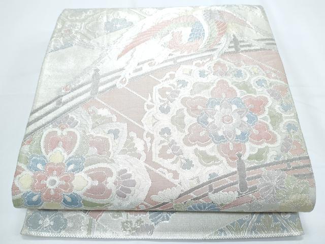 平和屋着物◎六通柄袋帯　正倉院鳳凰花文　正絹　逸品　CABE6561th