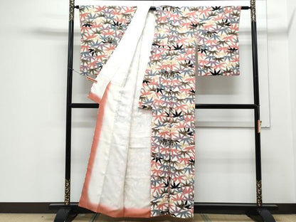 平和屋着物■上質な小紋 笹文 正絹 逸品 CABD5539th