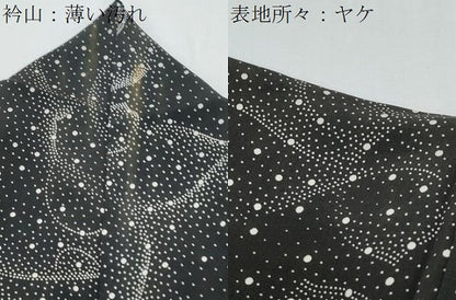 平和屋着物■上質な小紋 吉祥文 黒地 正絹 逸品 CABD5546th