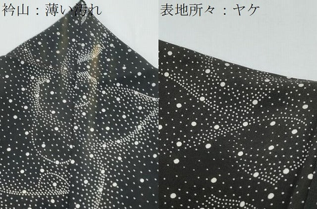 平和屋着物■上質な小紋 吉祥文 黒地 正絹 逸品 CABD5546th