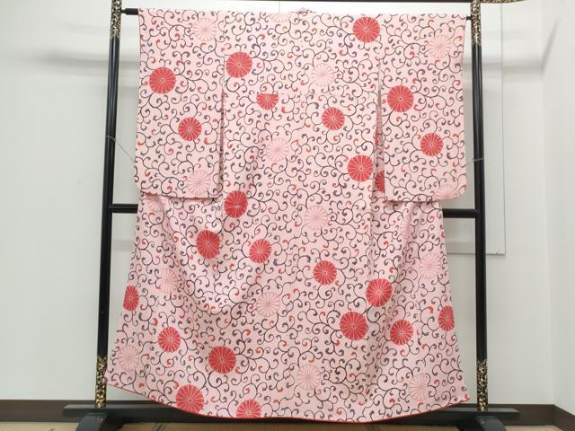 平和屋着物■小振袖 二尺袖 花唐草文 正絹 逸品 CABD5547th
