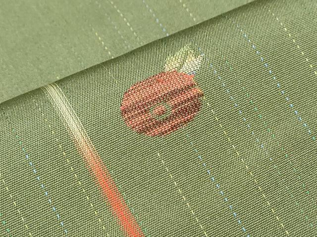 平和屋着物■上質な紬　草花文　正絹　逸品　CABD5565th