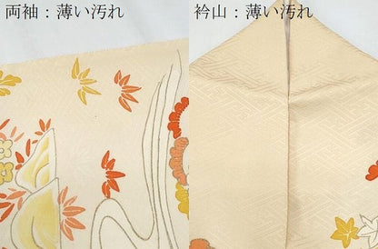 平和屋着物■豪華振袖　駒刺繍　絞り　風景花文　金彩　正絹　逸品　CABD5583th