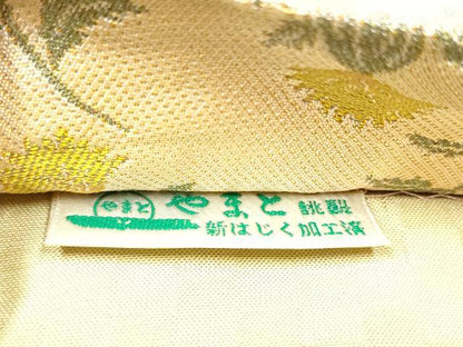 平和屋着物●全通柄袋帯　本場羽前米沢織　枝菊文　やまと誂製　証紙付き　正絹　逸品　CABD5614hy