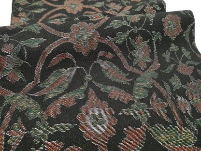 平和屋着物●全通柄　本袋帯　更紗花文　金銀糸　正絹　逸品　CABD5618hy