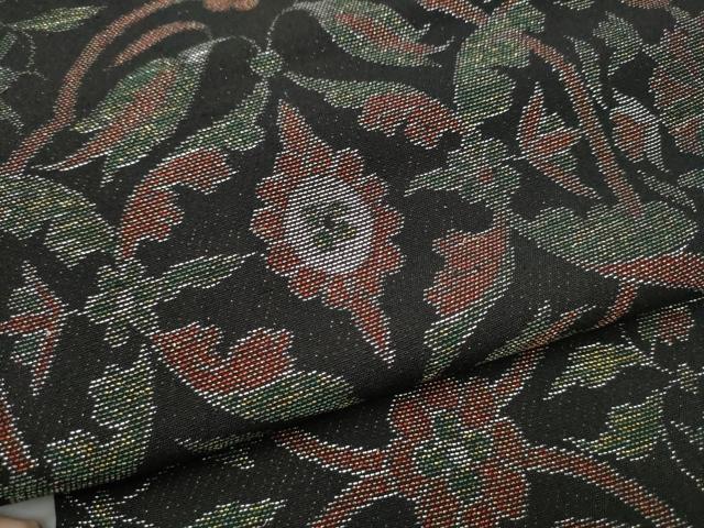 平和屋着物●全通柄　本袋帯　更紗花文　金銀糸　正絹　逸品　CABD5618hy