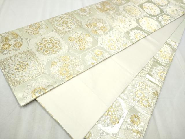 平和屋着物●六通柄袋帯　京風林　金銀糸　正絹　逸品　CABD5619hy