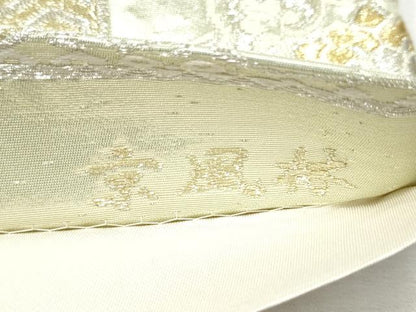 平和屋着物●六通柄袋帯　京風林　金銀糸　正絹　逸品　CABD5619hy