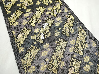 平和屋着物●六通柄袋帯　六重奏　金糸　正絹　逸品　CABD5623hy