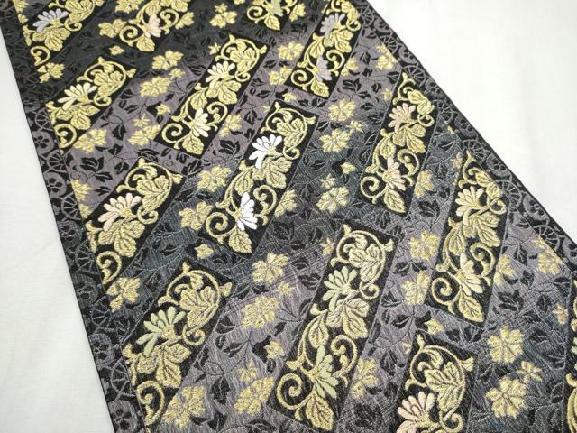 平和屋着物●六通柄袋帯　六重奏　金糸　正絹　逸品　CABD5623hy