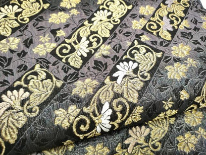 平和屋着物●六通柄袋帯　六重奏　金糸　正絹　逸品　CABD5623hy