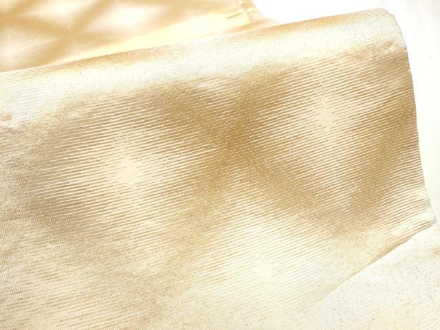 平和屋着物●西陣　織楽浅野　全通柄袋帯　菱霞文　金糸　正絹　逸品　CABD5630hy