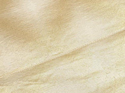 平和屋着物●西陣　織楽浅野　全通柄袋帯　菱霞文　金糸　正絹　逸品　CABD5630hy