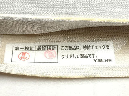 平和屋着物●両面　六通柄袋帯　唐織　枝垂れ桜文　金銀糸　正絹　逸品　CABD5632hy