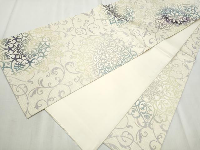 平和屋着物●全通柄　京袋帯　WAKKA　ワッカ　正倉院花文　正絹　逸品　CABD5634hy