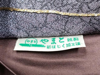 平和屋着物●六通柄袋帯　枝葉文　金糸　やまと誂製　正絹　逸品　CABD5642hy