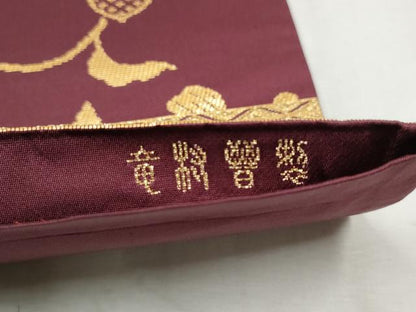 平和屋着物●龍村晋謹製　六通柄袋帯　上代裂富賓金襴　金糸　正絹　逸品　CABD5645hy