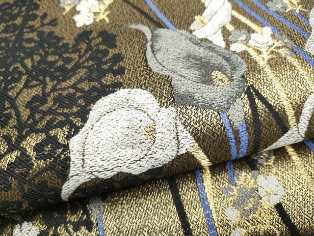平和屋着物●巨匠　前田華清　手描き　六通柄袋帯　カラー　金糸　正絹　逸品　CABD5651hy