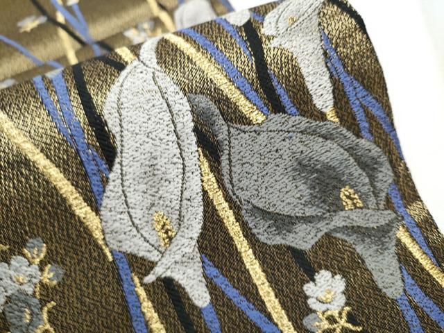 平和屋着物●巨匠　前田華清　手描き　六通柄袋帯　カラー　金糸　正絹　逸品　CABD5651hy