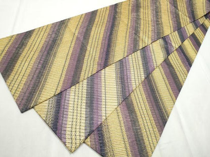 平和屋着物▽全通柄 本袋帯 スリーシーズン 春夏秋 紗線文 金糸 正絹 逸品 CABD5656hy