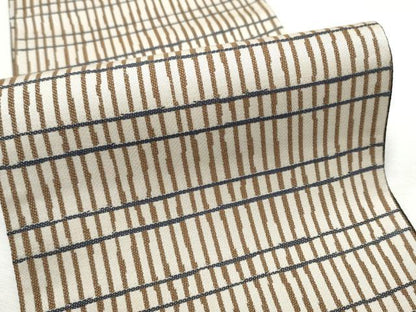 平和屋着物●両面　半幅帯　舞葉文　正絹　逸品　CABD5707hy