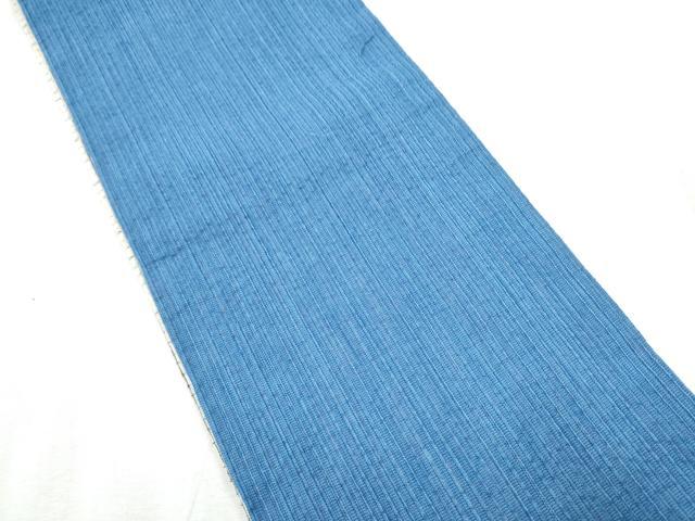 平和屋着物●両面　半幅帯　しじら織　格子柄　綿　逸品　CABD5709hy