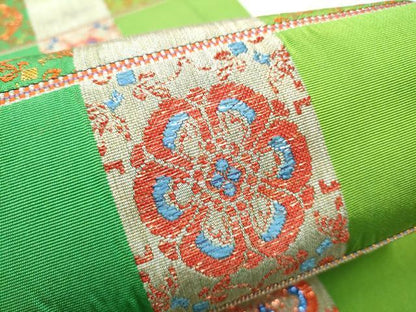 平和屋着物●龍村平蔵製　六通柄　本袋帯　桜花文間道　金銀糸　正絹　逸品　CABD5741hy