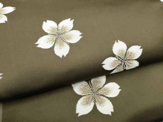 平和屋着物●世界的人形師　辻村寿三郎　ジュサブロー　六通柄袋帯　舞桜文　銀糸　正絹　逸品　CABD5744hy