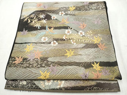 平和屋着物●西陣　川島織物　六通柄　本袋帯　花鳥文　正絹　逸品　CABD5763hy