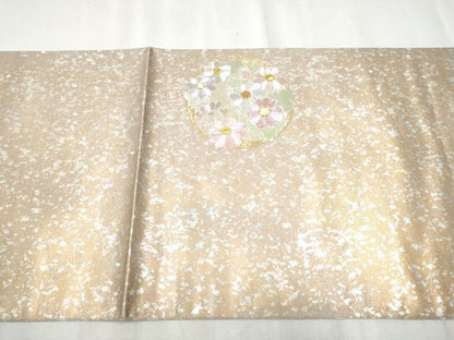 平和屋着物●佐賀錦　太鼓柄袋帯　舞花丸文　金銀糸　正絹　逸品　CABD5767hy