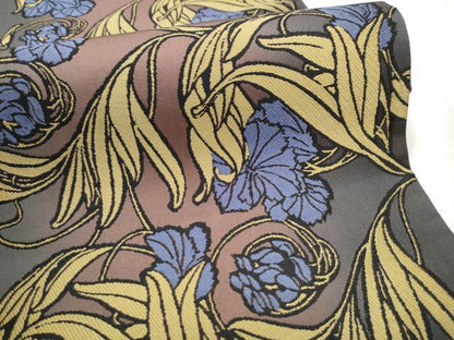 平和屋着物●両面　全通柄袋帯　花唐草文　ART Nouveau Designs　アールヌーボー　正絹　逸品　CABD5781hy