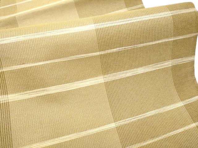 平和屋着物●両面　全通柄袋帯　横段更紗花文　金糸　正絹　逸品　CABD5782hy