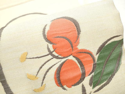 平和屋着物●名門木屋太　今河織物　六通柄袋帯　枝花文　正絹　逸品　CABD5795hy