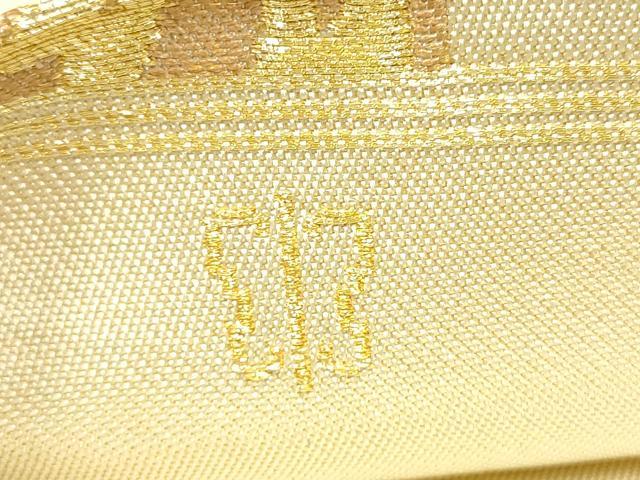 平和屋着物●西陣　川島織物　六通柄　本袋帯　更紗花唐草文　金銀糸　正絹　逸品　CABD5813hy