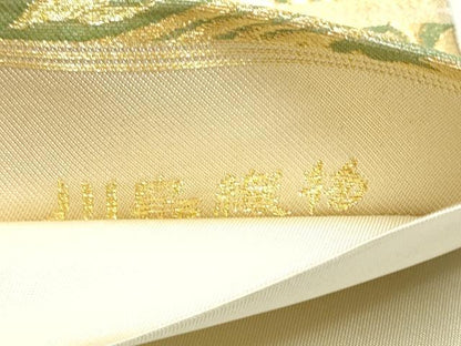 平和屋着物●西陣　川島織物　六通柄　本袋帯　更紗花唐草文　金銀糸　正絹　逸品　CABD5813hy