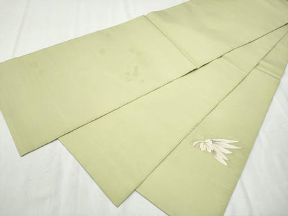 平和屋着物●太鼓柄袋帯　すくい織　枝菊文　正絹　逸品　CABD5821hy