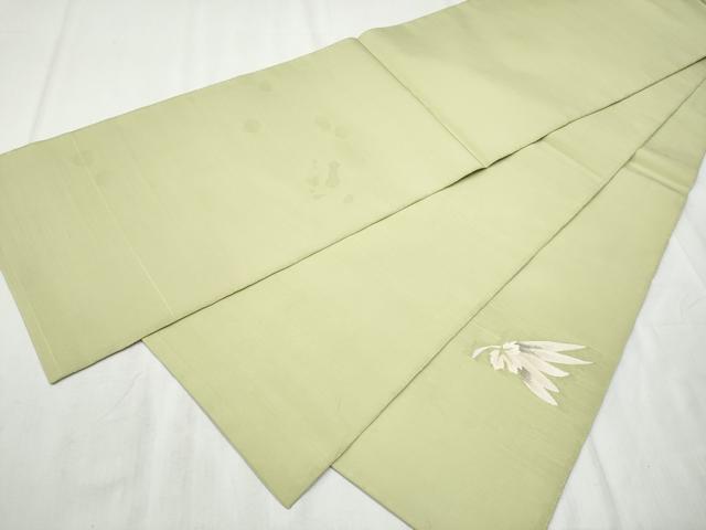 平和屋着物●太鼓柄袋帯　すくい織　枝菊文　正絹　逸品　CABD5821hy
