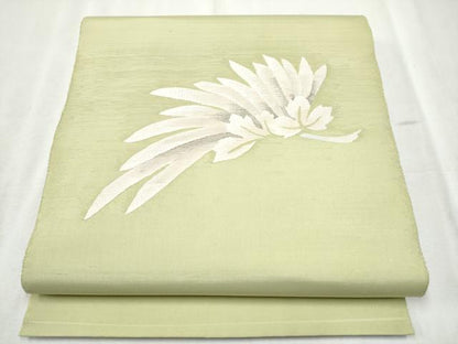 平和屋着物●太鼓柄袋帯　すくい織　枝菊文　正絹　逸品　CABD5821hy