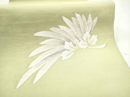 平和屋着物●太鼓柄袋帯　すくい織　枝菊文　正絹　逸品　CABD5821hy