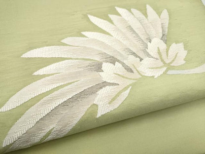 平和屋着物●太鼓柄袋帯　すくい織　枝菊文　正絹　逸品　CABD5821hy