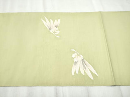 平和屋着物●太鼓柄袋帯　すくい織　枝菊文　正絹　逸品　CABD5821hy