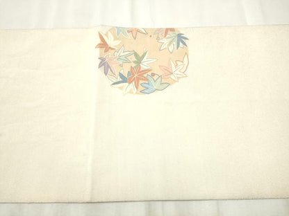 平和屋着物●爪掻き本綴れ　太鼓柄袋帯　地紙草花文　金糸　正絹　逸品　CABD5823hy